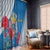 Melilla Window Curtain Coat Of Arms Red Carnation