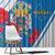 Melilla Window Curtain Coat Of Arms Red Carnation
