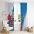 Melilla Window Curtain Coat Of Arms Red Carnation