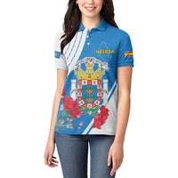 Melilla Women Polo Shirt Coat Of Arms Red Carnation