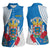 Melilla Women Sleeveless Polo Shirt Coat Of Arms Red Carnation