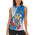 Melilla Women Sleeveless Polo Shirt Coat Of Arms Red Carnation