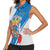 Melilla Women Sleeveless Polo Shirt Coat Of Arms Red Carnation