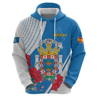 Melilla Zip Hoodie Coat Of Arms Red Carnation
