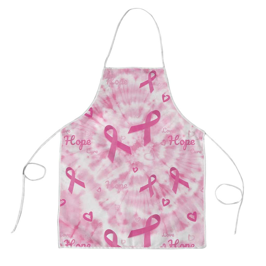 Breast Cancer Awareness Pink Ribbon Apron Tie Dye Style - Wonder Print Shop