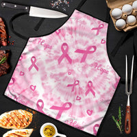 Breast Cancer Awareness Pink Ribbon Apron Tie Dye Style - Wonder Print Shop