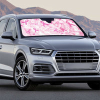 Breast Cancer Awareness Pink Ribbon Auto Sun Shade Tie Dye Style - Wonder Print Shop