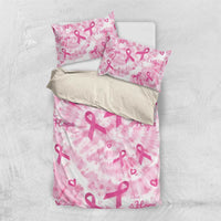 Breast Cancer Awareness Pink Ribbon Bedding Set Tie Dye Style - Wonder Print Shop