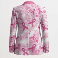 Breast Cancer Awareness Pink Ribbon Blazer Tie Dye Style - Wonder Print Shop