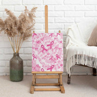 Breast Cancer Awareness Pink Ribbon Canvas Wall Art Tie Dye Style - Wonder Print Shop