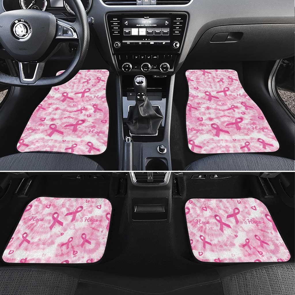 Breast Cancer Awareness Pink Ribbon Car Mats Tie Dye Style - Wonder Print Shop