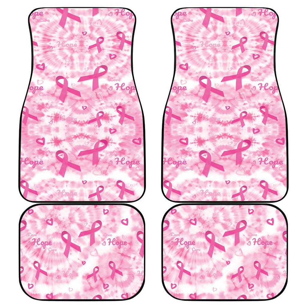 Breast Cancer Awareness Pink Ribbon Car Mats Tie Dye Style - Wonder Print Shop