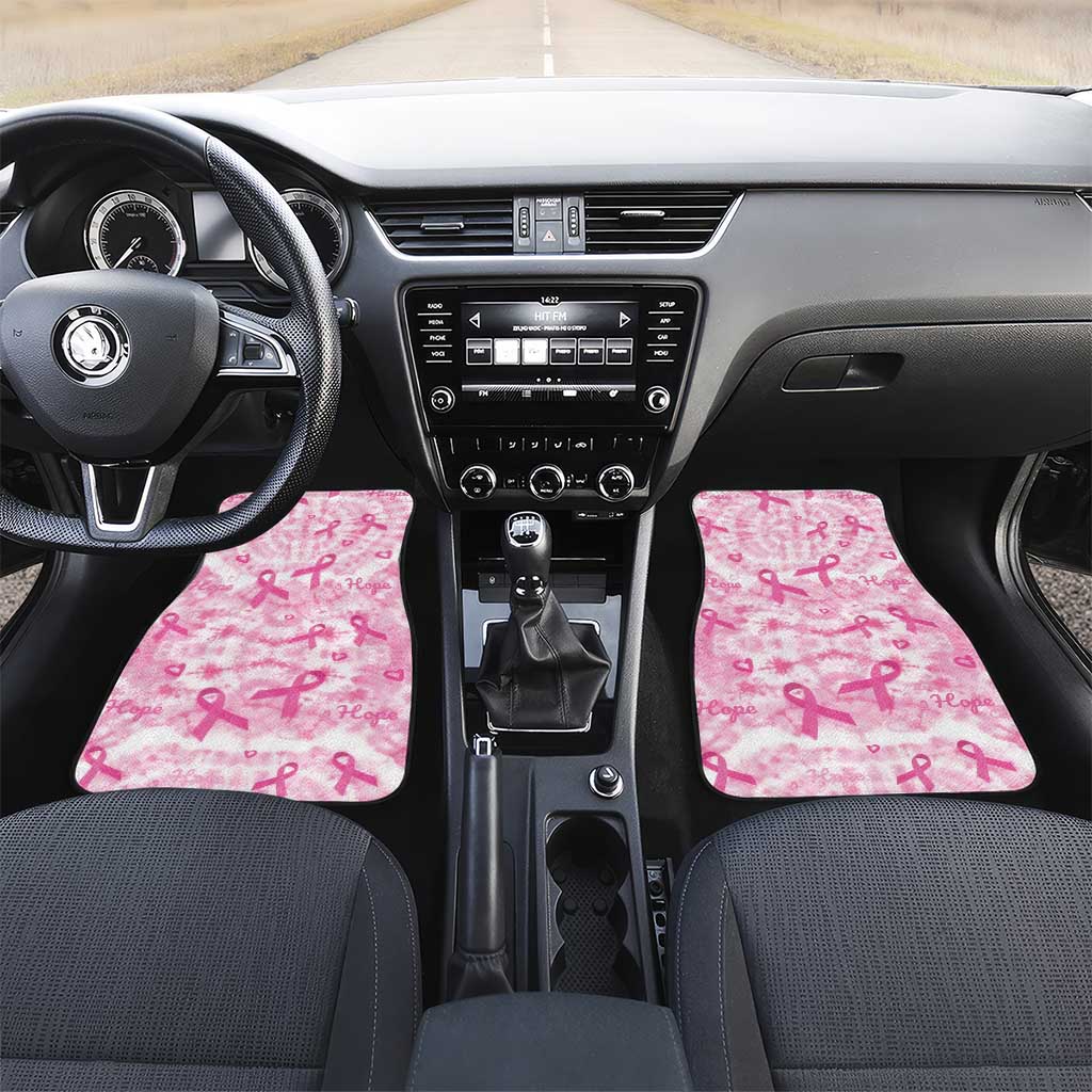 Breast Cancer Awareness Pink Ribbon Car Mats Tie Dye Style - Wonder Print Shop