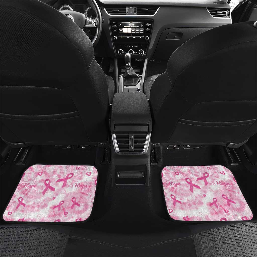 Breast Cancer Awareness Pink Ribbon Car Mats Tie Dye Style - Wonder Print Shop