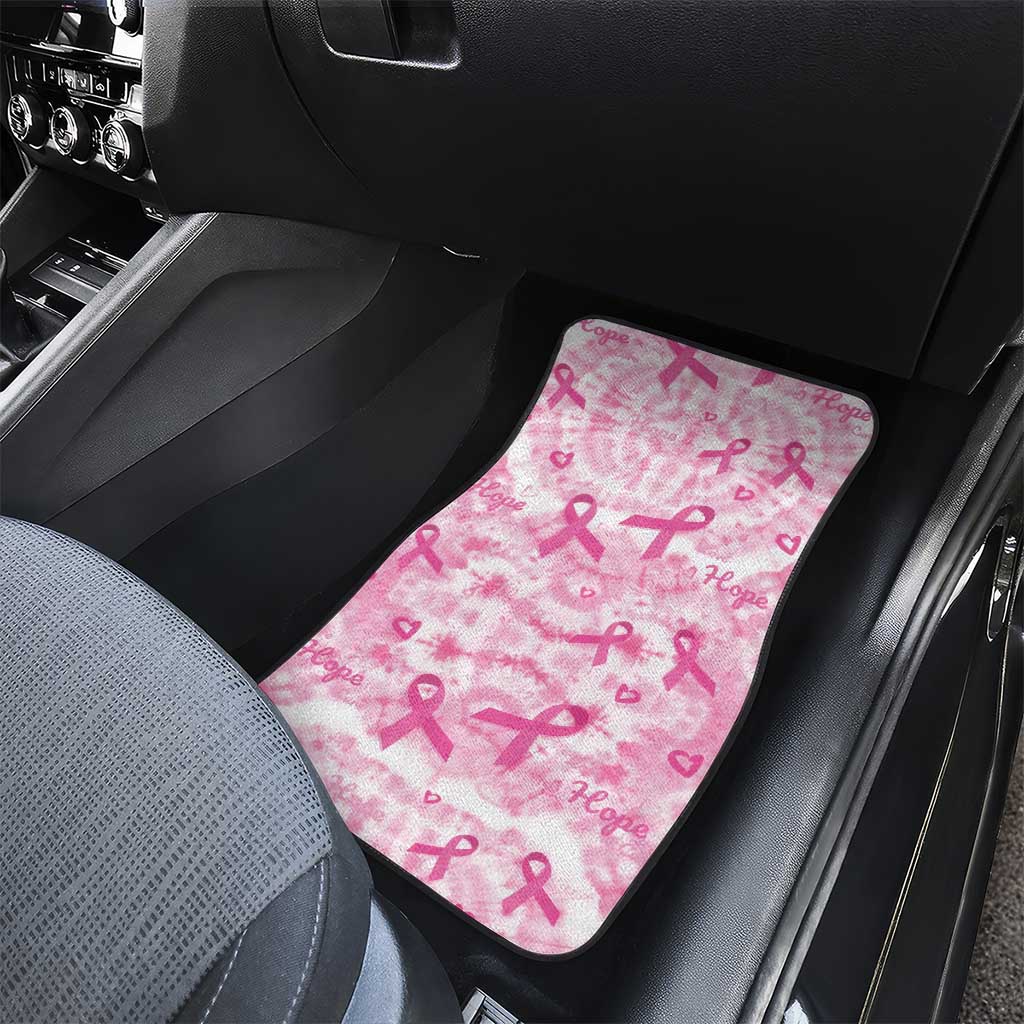 Breast Cancer Awareness Pink Ribbon Car Mats Tie Dye Style - Wonder Print Shop
