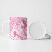 Breast Cancer Awareness Pink Ribbon Ceramic Mug Tie Dye Style - Wonder Print Shop