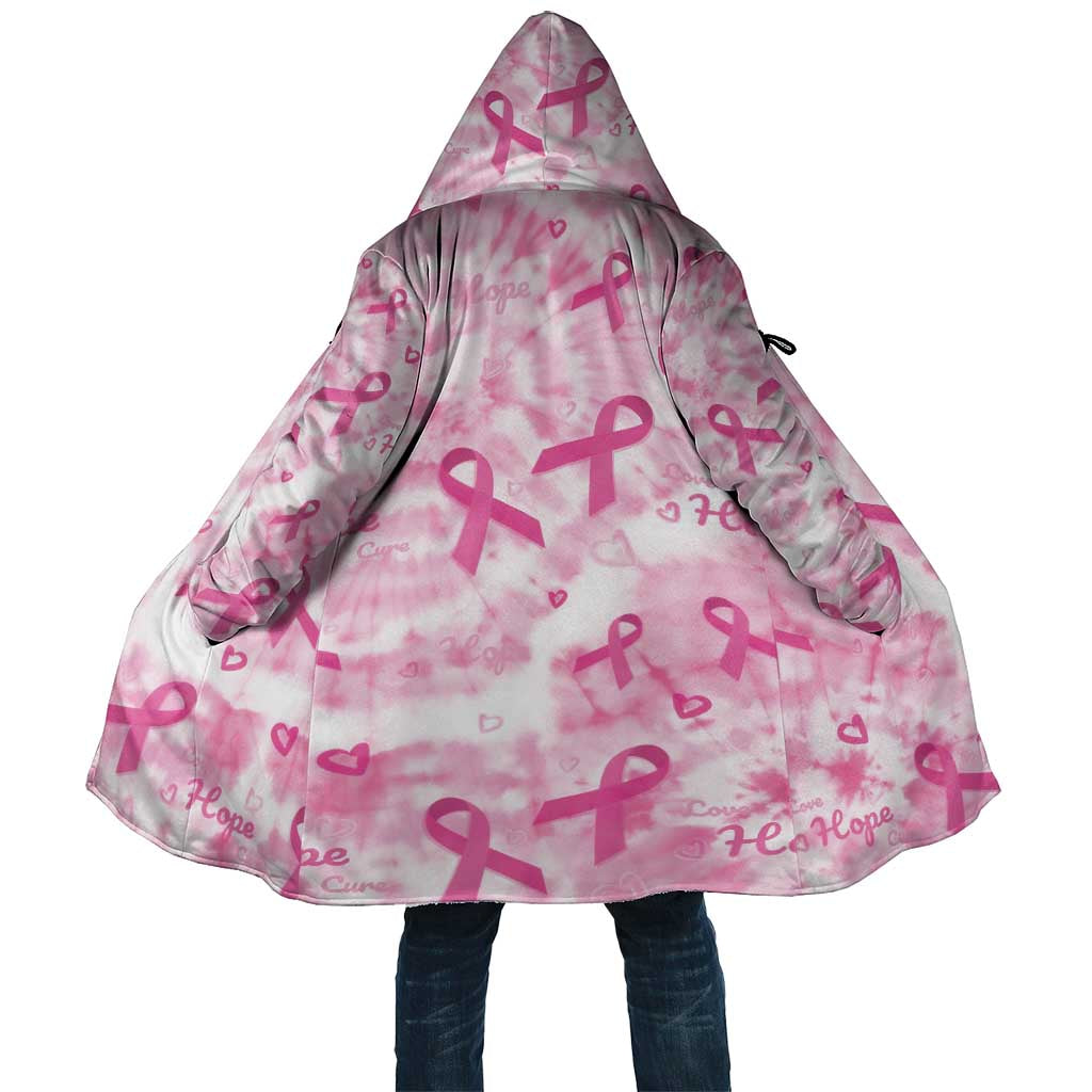 Breast Cancer Awareness Pink Ribbon Cloak Tie Dye Style - Wonder Print Shop