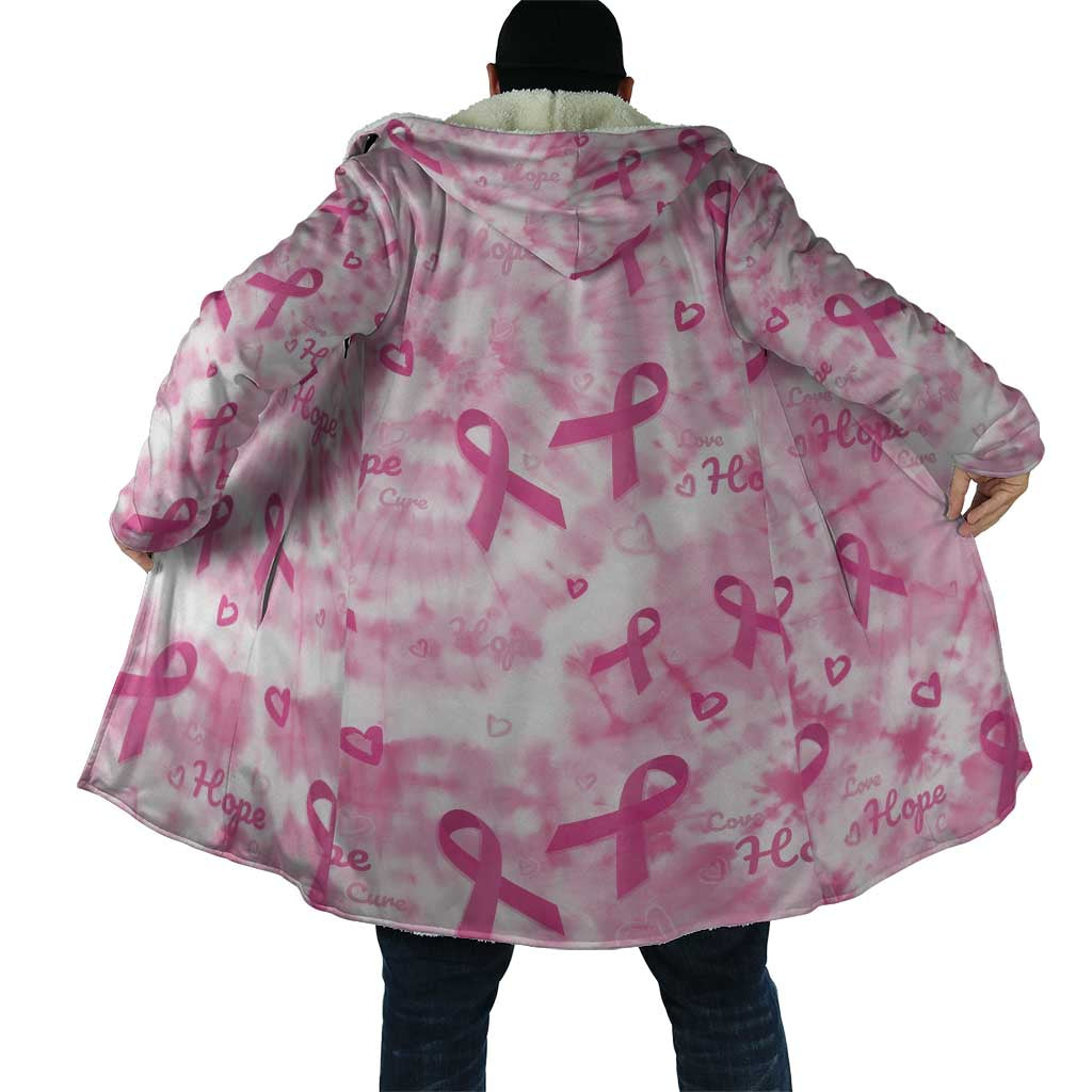 Breast Cancer Awareness Pink Ribbon Cloak Tie Dye Style - Wonder Print Shop