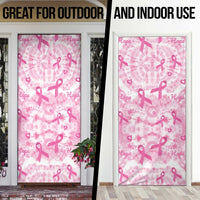 Breast Cancer Awareness Pink Ribbon Door Cover Tie Dye Style - Wonder Print Shop