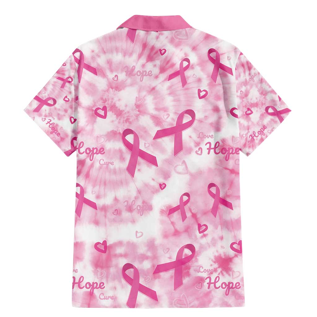 Breast Cancer Awareness Pink Ribbon Family Matching Mermaid Dress and Hawaiian Shirt Tie Dye Style - Wonder Print Shop