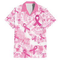 Breast Cancer Awareness Pink Ribbon Family Matching Summer Maxi Dress and Hawaiian Shirt Tie Dye Style - Wonder Print Shop