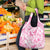 Breast Cancer Awareness Pink Ribbon Grocery Bag Tie Dye Style - Wonder Print Shop