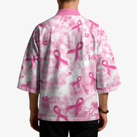 Breast Cancer Awareness Pink Ribbon Kimono Tie Dye Style - Wonder Print Shop