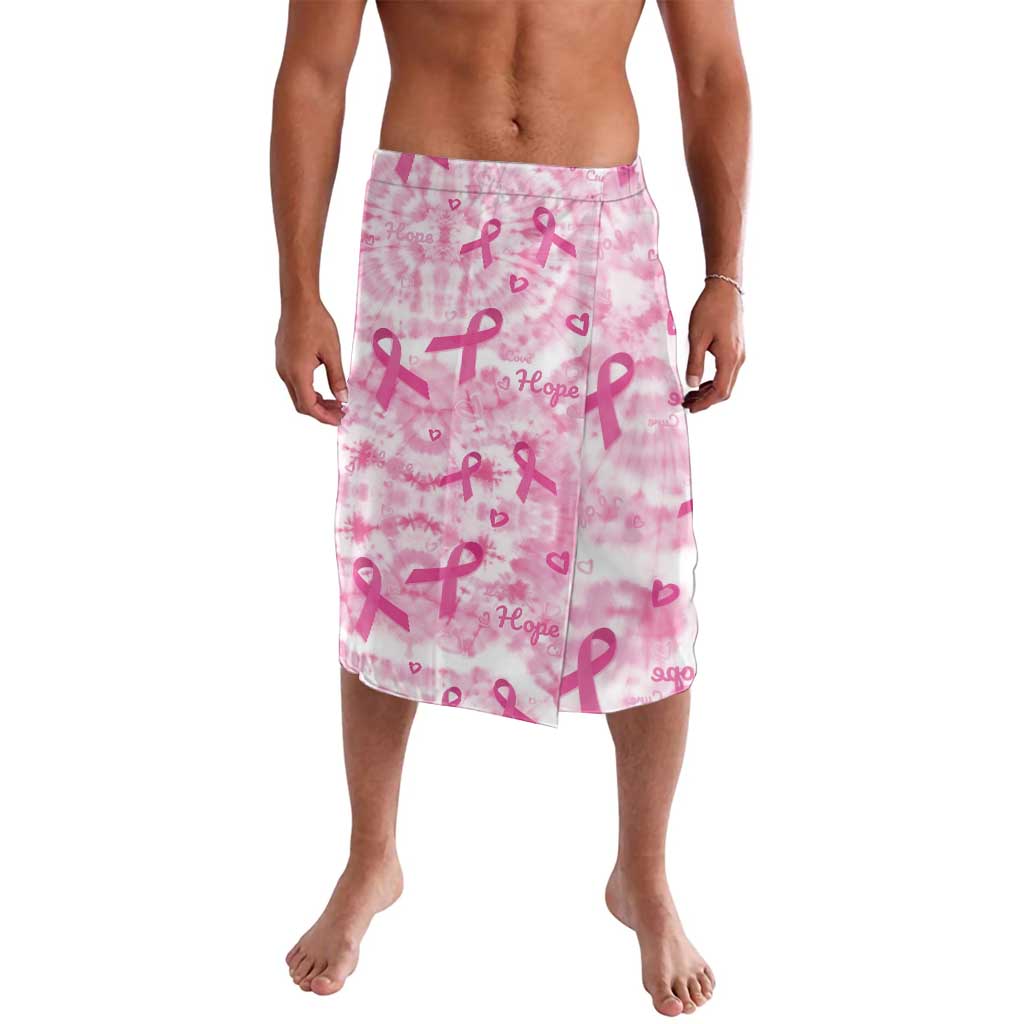Breast Cancer Awareness Pink Ribbon Lavalava Tie Dye Style - Wonder Print Shop