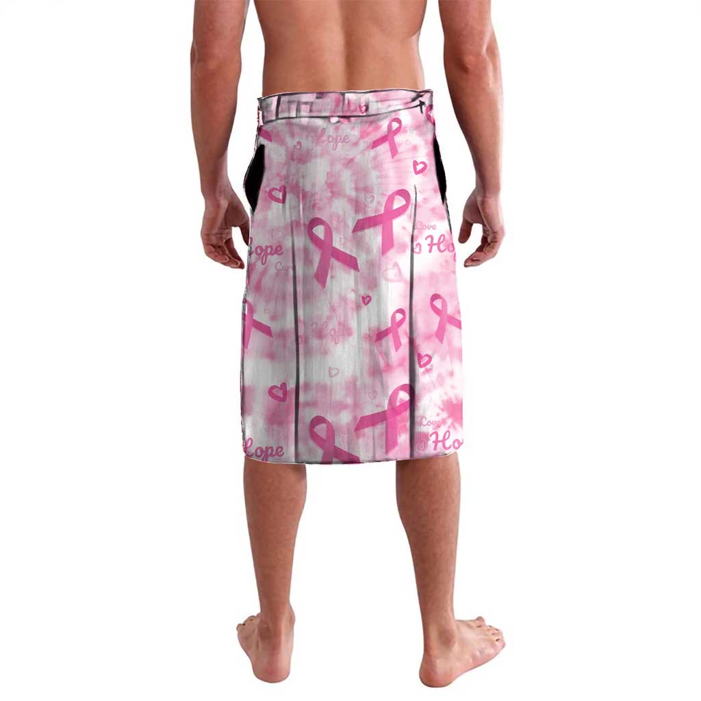 Breast Cancer Awareness Pink Ribbon Lavalava Tie Dye Style - Wonder Print Shop