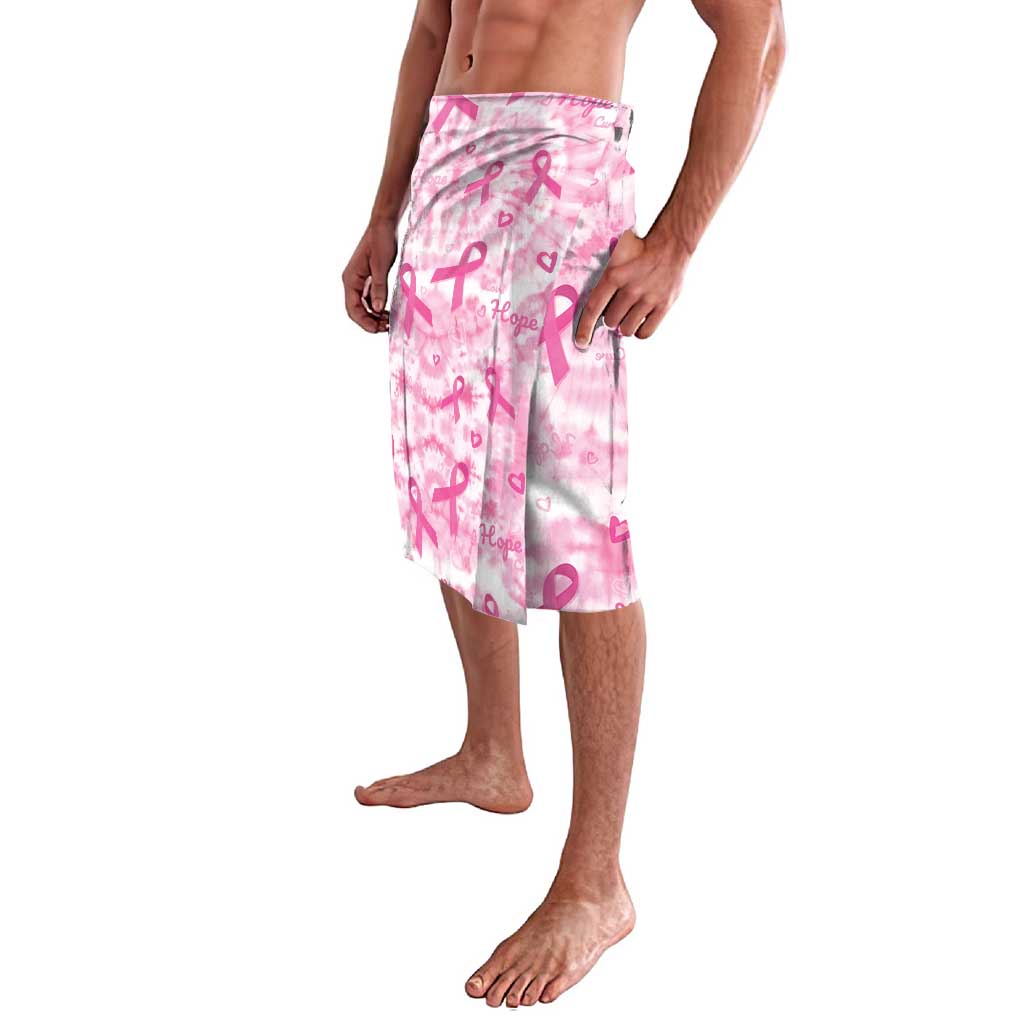 Breast Cancer Awareness Pink Ribbon Lavalava Tie Dye Style - Wonder Print Shop