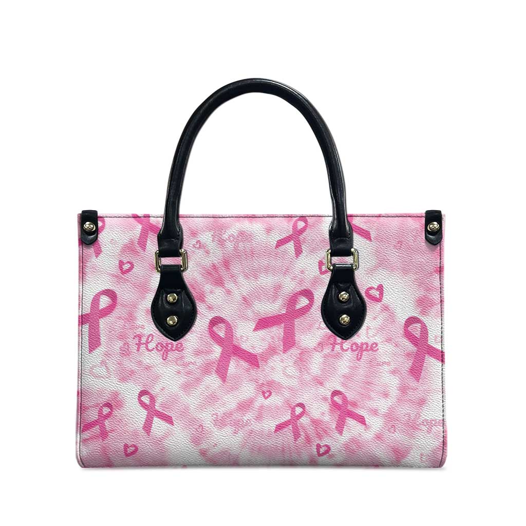 Breast Cancer Awareness Pink Ribbon Leather Bag Tie Dye Style - Wonder Print Shop