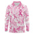 Breast Cancer Awareness Pink Ribbon Long Sleeve Polo Shirt Tie Dye Style - Wonder Print Shop