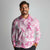 Breast Cancer Awareness Pink Ribbon Long Sleeve Polo Shirt Tie Dye Style - Wonder Print Shop