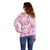 Breast Cancer Awareness Pink Ribbon Off Shoulder Sweater Tie Dye Style - Wonder Print Shop
