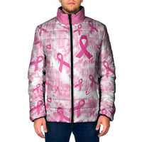 Breast Cancer Awareness Pink Ribbon Padded Jacket Tie Dye Style - Wonder Print Shop