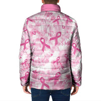 Breast Cancer Awareness Pink Ribbon Padded Jacket Tie Dye Style - Wonder Print Shop