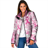 Breast Cancer Awareness Pink Ribbon Padded Jacket Tie Dye Style - Wonder Print Shop