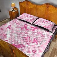 Breast Cancer Awareness Pink Ribbon Quilt Bed Set Tie Dye Style - Wonder Print Shop