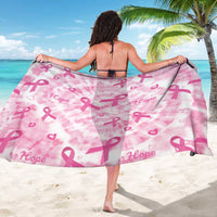 Breast Cancer Awareness Pink Ribbon Sarong Tie Dye Style - Wonder Print Shop