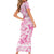 Breast Cancer Awareness Pink Ribbon Short Sleeve Bodycon Dress Tie Dye Style - Wonder Print Shop
