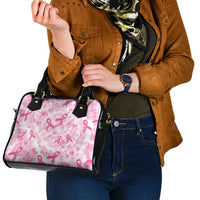 Breast Cancer Awareness Pink Ribbon Shoulder Handbag Tie Dye Style - Wonder Print Shop