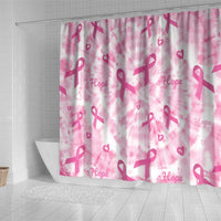 Breast Cancer Awareness Pink Ribbon Shower Curtain Tie Dye Style - Wonder Print Shop