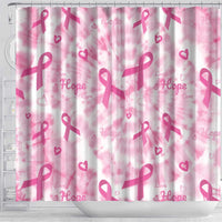 Breast Cancer Awareness Pink Ribbon Shower Curtain Tie Dye Style - Wonder Print Shop