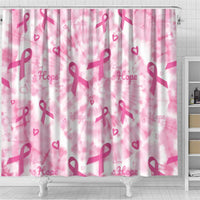 Breast Cancer Awareness Pink Ribbon Shower Curtain Tie Dye Style - Wonder Print Shop