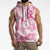 Breast Cancer Awareness Pink Ribbon Sleeveless Hoodie Tie Dye Style - Wonder Print Shop