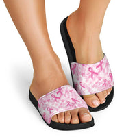 Breast Cancer Awareness Pink Ribbon Slide Sandals Tie Dye Style - Wonder Print Shop