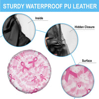 Breast Cancer Awareness Pink Ribbon Spare Tire Cover Tie Dye Style - Wonder Print Shop