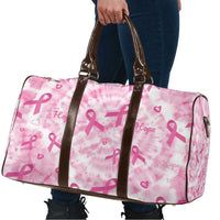 Breast Cancer Awareness Pink Ribbon Travel Bag Tie Dye Style - Wonder Print Shop