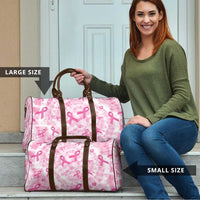 Breast Cancer Awareness Pink Ribbon Travel Bag Tie Dye Style - Wonder Print Shop
