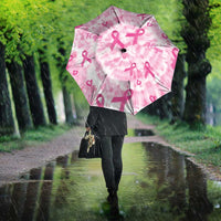Breast Cancer Awareness Pink Ribbon Umbrella Tie Dye Style - Wonder Print Shop